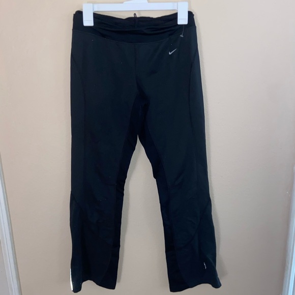 Nike pro fit black yoga track pants active wear bottoms leggings fitness sweats - Picture 2 of 10